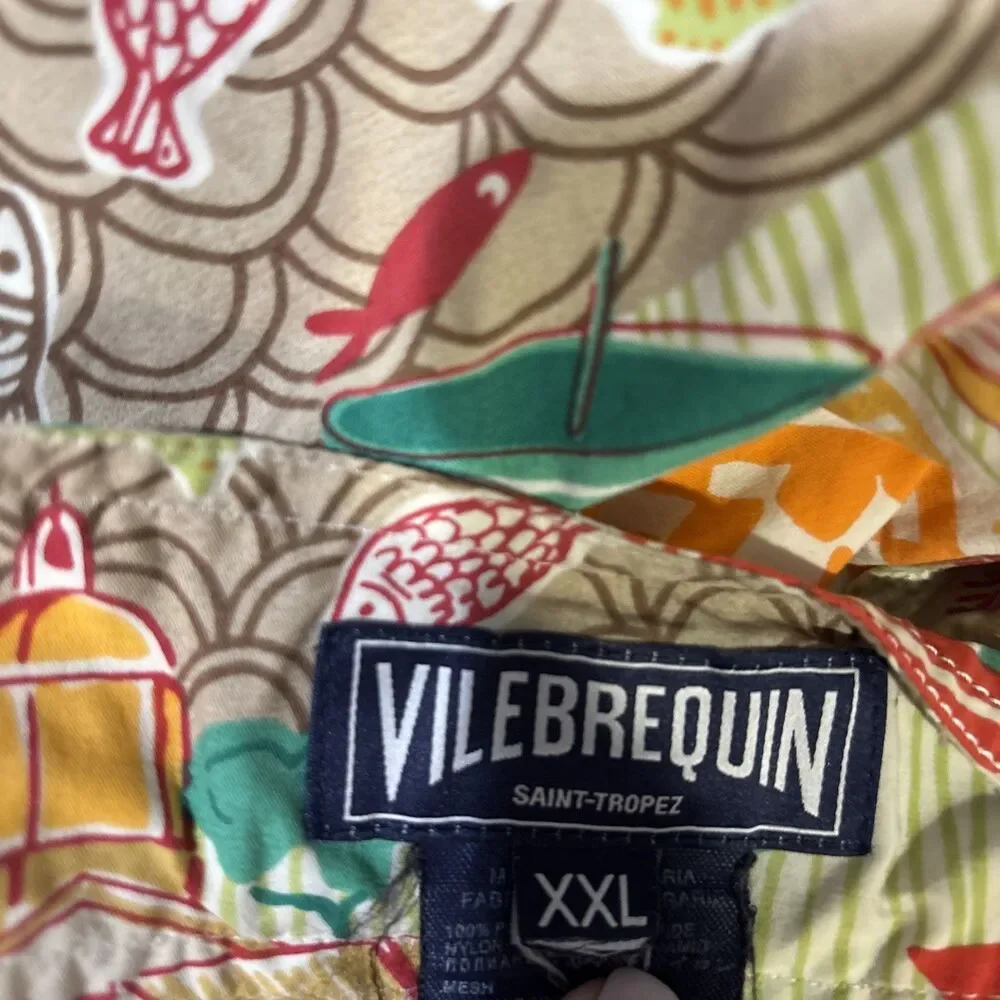 Vilebrequin Saint Tropez Turtle Beach Board Shorts Swim Beach Pool Men’s XXL
